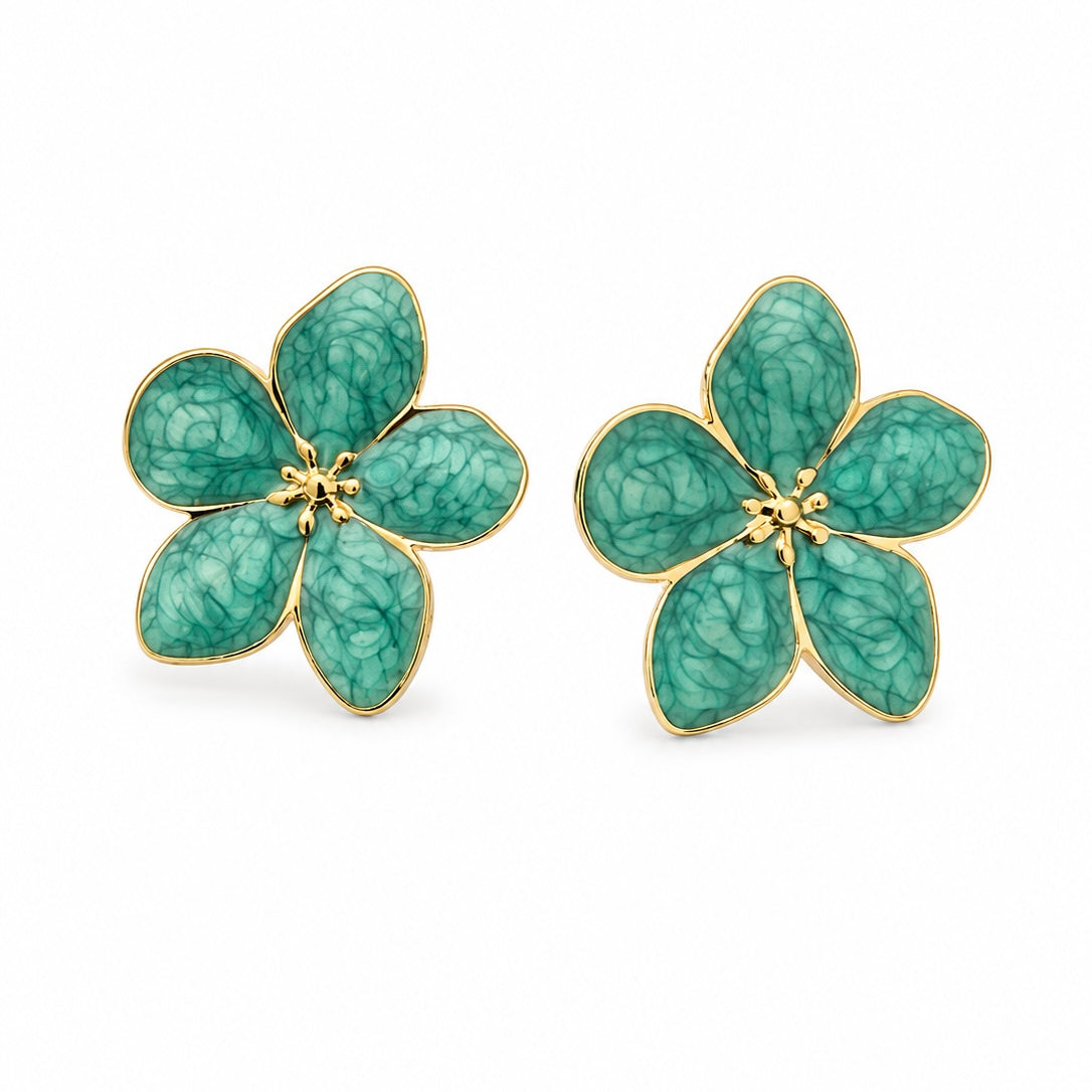 Boucles d’oreilles Aurea Emerald Bloom