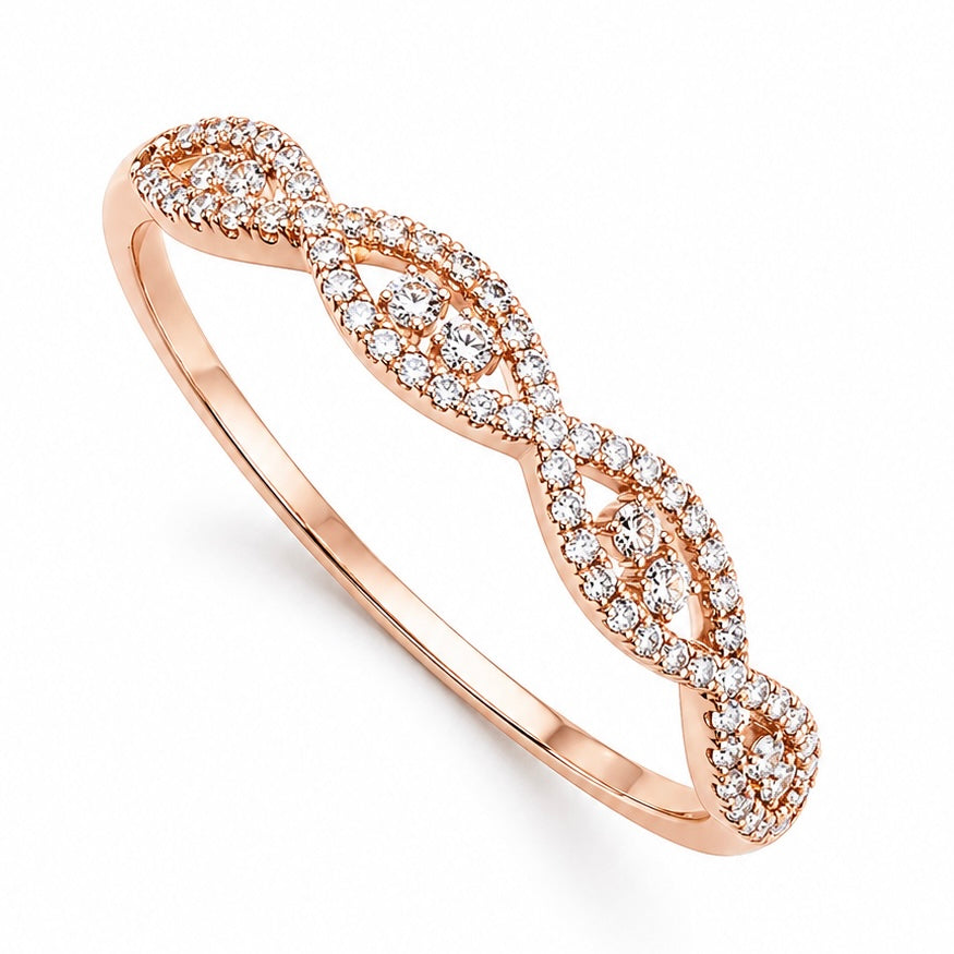 Bracelet Élégance Infinie – Rose Gold & Zircons Scintillants