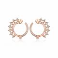 Boucles d’Oreilles Couronne Royale Rose Gold