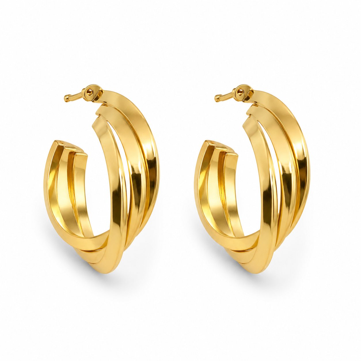 Boucles d’oreilles Trinity Hoops
