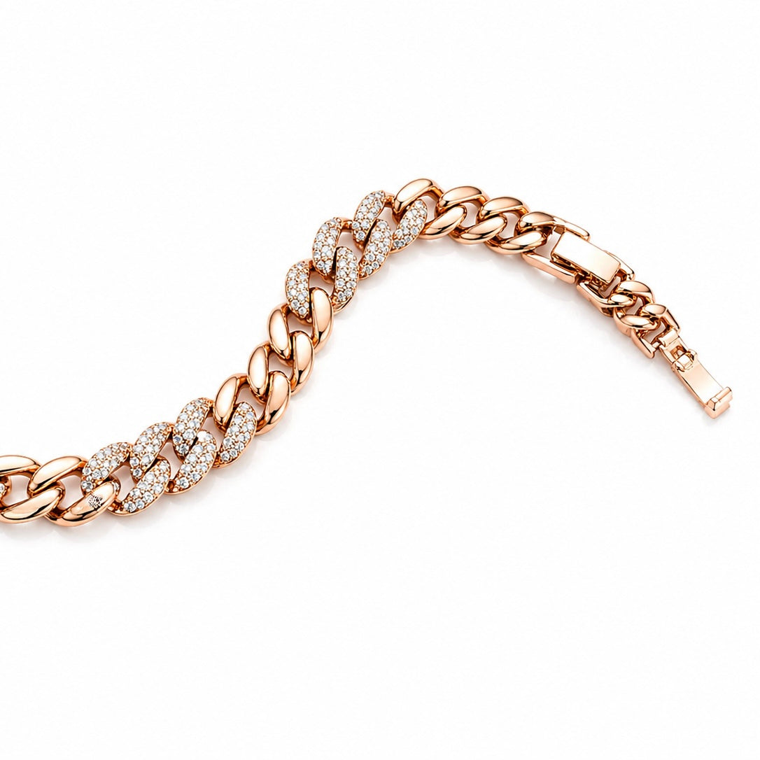 Gourmette en Rose Gold