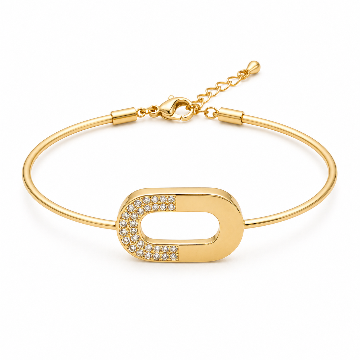 Bracelet Jonc Infinity Doré