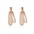 Boucles d’Oreilles Élégance Graphique Rose Gold