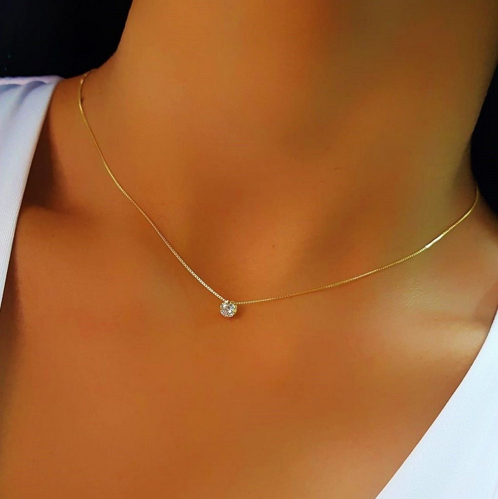 Collier solitaire Gold