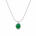 Collier moonstone silver&vert