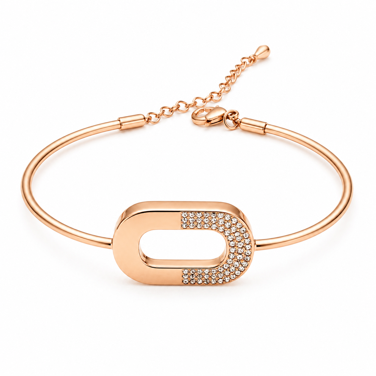 Bracelet Jonc Infinity en Rose Gold