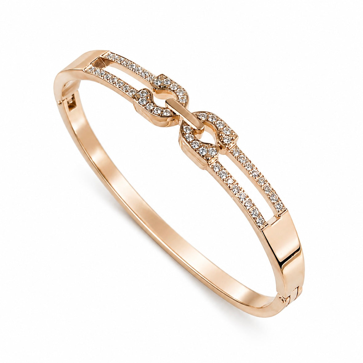 Bracelet Éclat Link – Rose Gold & Zircons