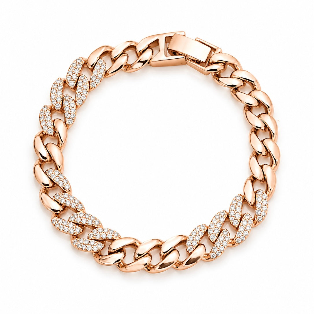 Gourmette en Rose Gold