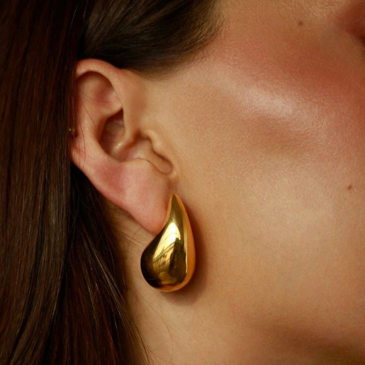 Boucles d’oreilles Goutte d’Eau Dorées