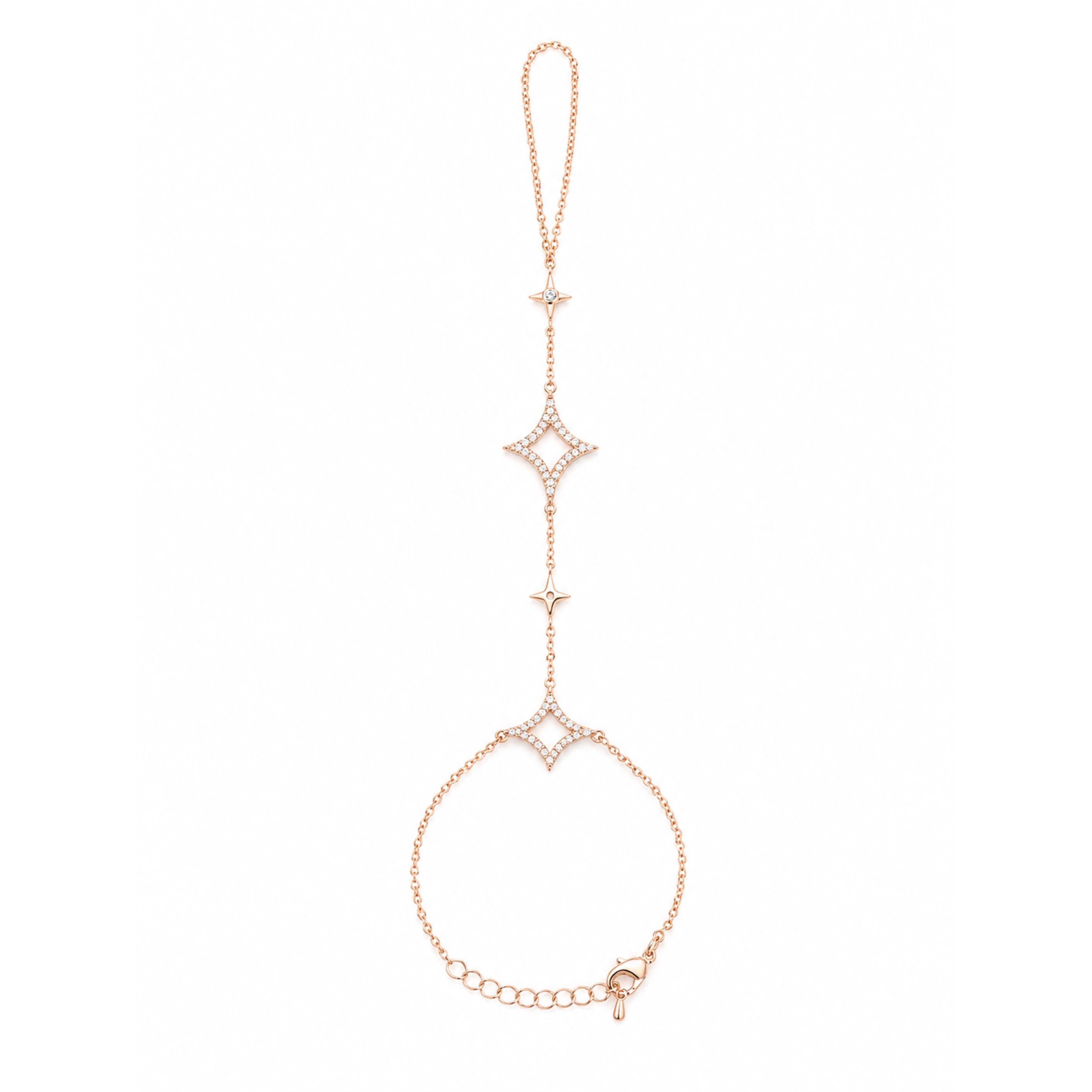 Hand Chain Étoile Royale Rose Gold