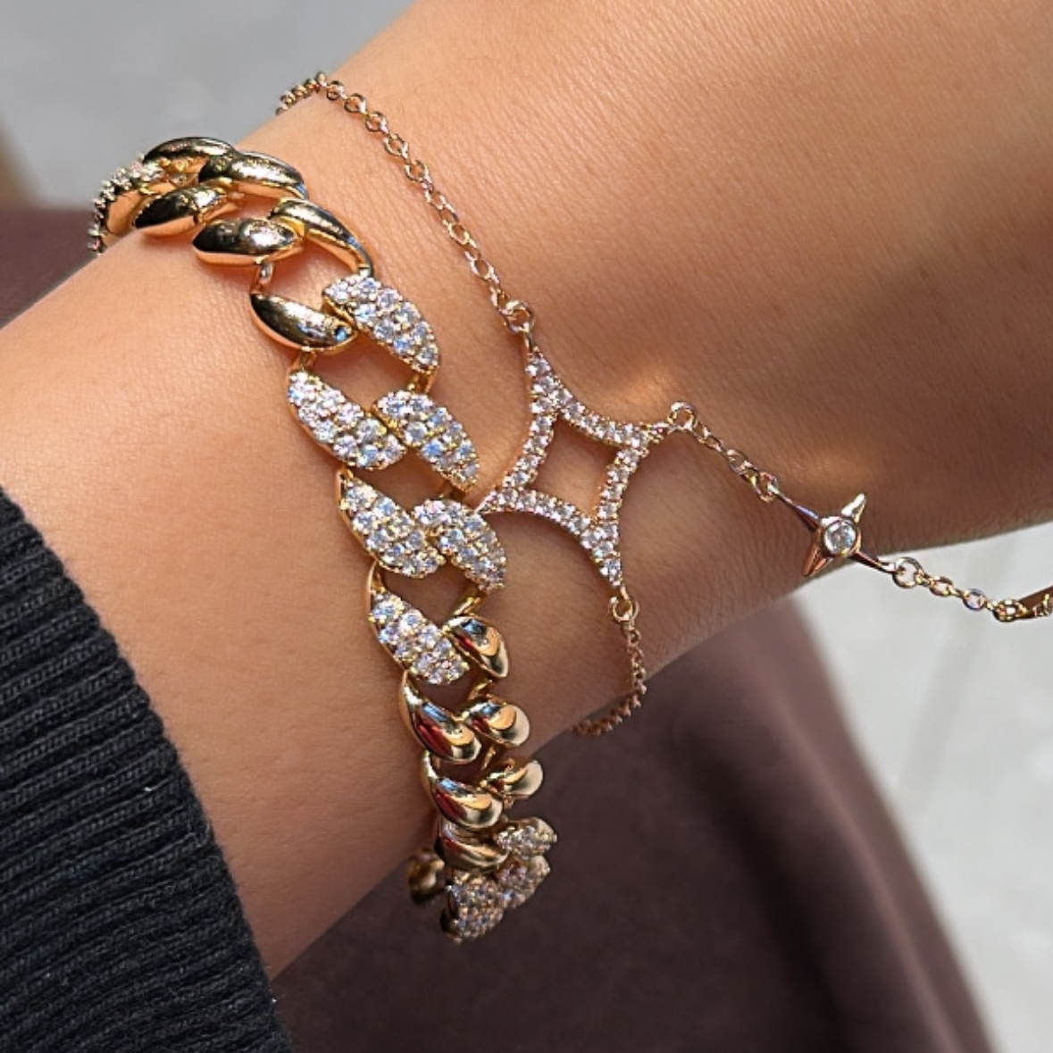 Gourmette en Rose Gold